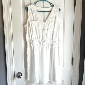 Maurices White Sleeveless Utility Dress XL